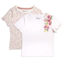 Living Crafts LIVING CRAFTS - Kinder Mädchen-T-Shirt, 2er Pack - Mehrfarbig (95% Bio-Baumwolle; 5% Elasthan), Nachhaltige Mode, Bio Bekleidung – Produktbild 1 von 1
