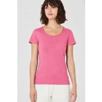 HempAge HempAge Damen T-Shirt mit Rollsaum Hanf/Bio-Baumwolle, Hibiscus (rosa), – Produktbild 1 von 1