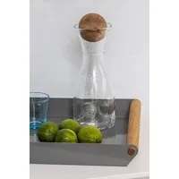 kleiderleiter de kleiderleiter_de Serviertablett | Design-Tablett Helga - Retro Hipster Eiche Alu – Produktbild 1 von 1