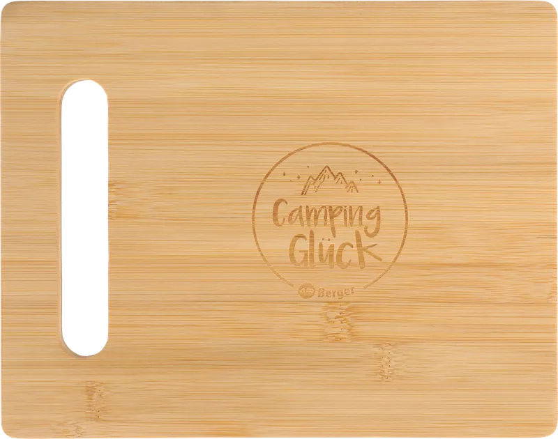Berger Berger Bambus Schneidebrett 28 x 22 cm "Camping Glück" – Produktbild 1 von 3