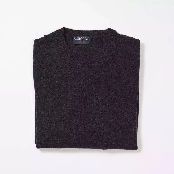 Osborne Knitwear Osborne Knitwear Gelongwoll-Pullover, Charcoal meliert (grau), – Produktbild 2 von 4