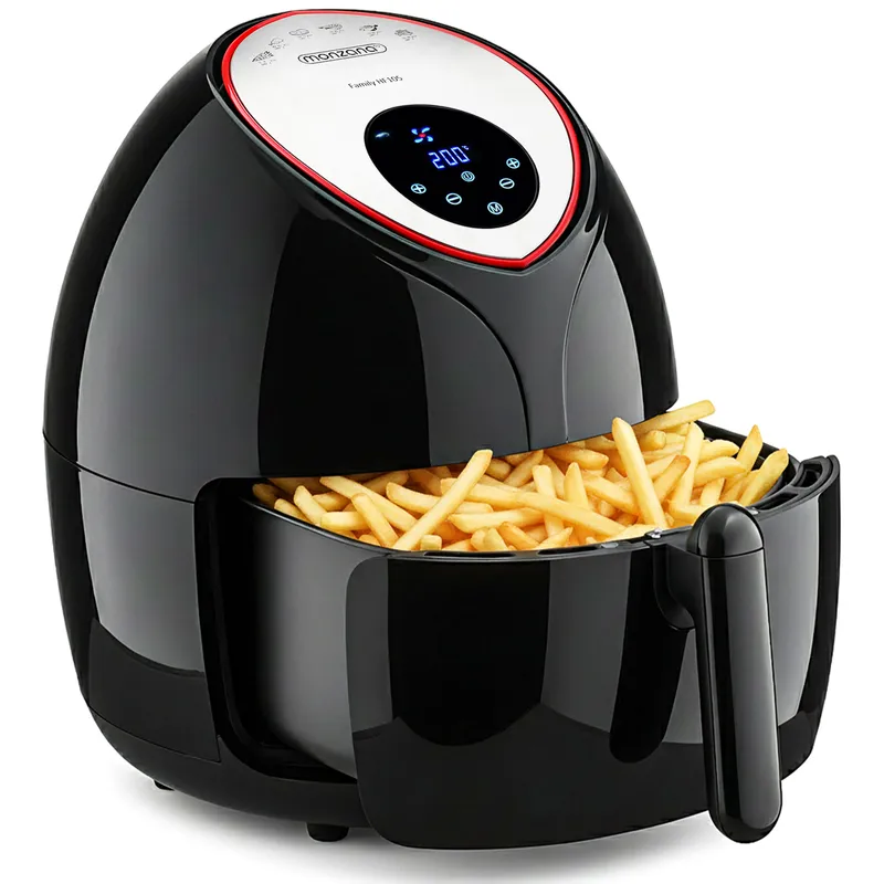 monzana Heißluftfritteuse 9in1 Schwarz inkl Rezeptheft 1850W, Schwarz, – Produktbild 1 von 1