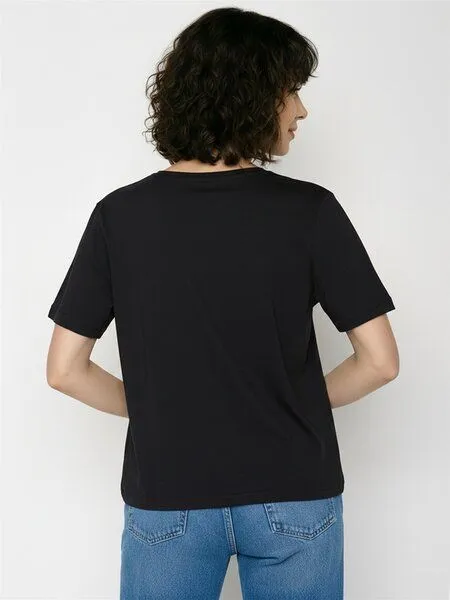GreenBomb GREENBOMB Basic Nova - Kastiges T-Shirt aus Bio-Baumwolle / GOTS / Fair & Vegan, Schwarz (schwarz), – Produktbild 4 von 4