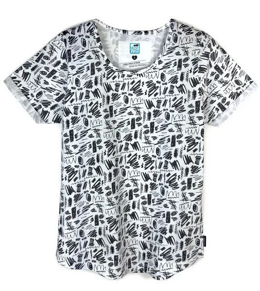 Gary Mash GARY MASH Shirt Ella Scribble aus Biobaumwolle, Scribble (weiß), – Produktbild 3 von 4