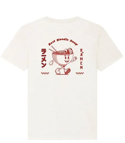 Kultgut Kultgut Artdesign - Shirt aus recycelter Biobaumwolle /Ramen, Natur, – Produktbild 4 von 4