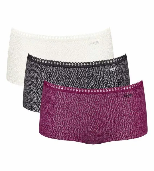 Sloggi Sloggi 3er Pack Shorts GO Crush Bio-Baumwolle, Black combination, – Produktbild 1 von 3