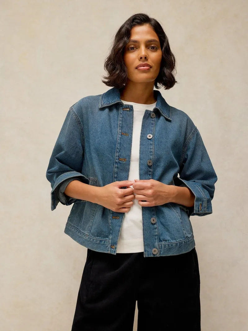 White Stuff Jeansjacke Eva - 38/R, Mittel denim, – Produktbild 2 von 4