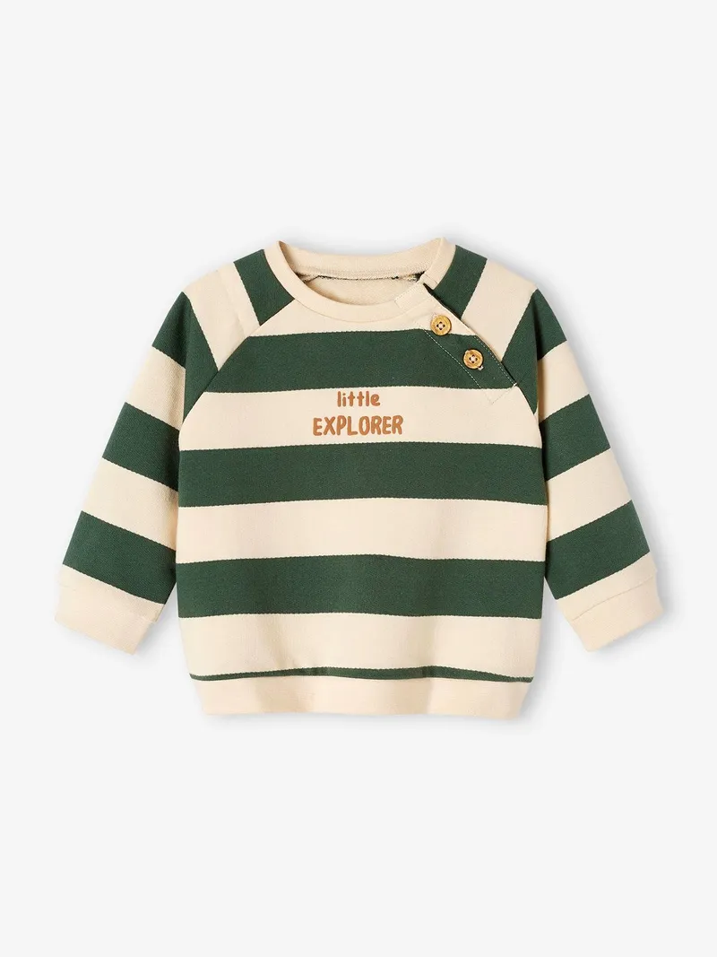 Vertbaudet Baby Sweatshirt, Tannengrün, – Produktbild 1 von 2