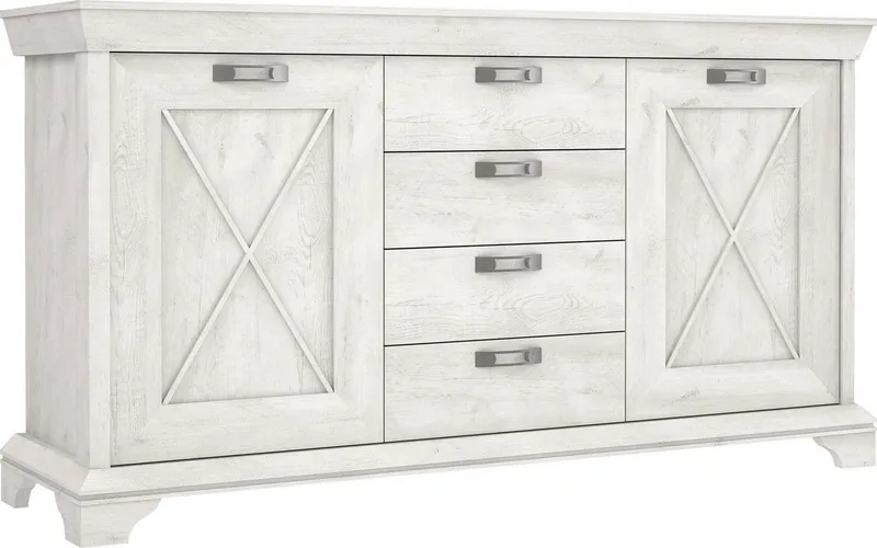 FORTE Highboard Kashmir, Breite 178 cm, Beige, – Produktbild 4 von 5