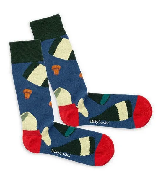 DillySocks DillySocks Socken Chateau Fiasko aus Biobaumwoll-Mix, Blau, – Produktbild 1 von 4