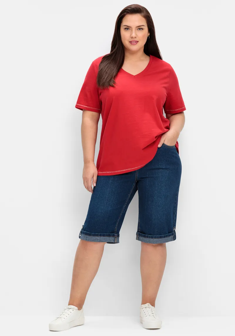 sheego Jeansbermudas blue denim, Blue denim, – Produktbild 2 von 2