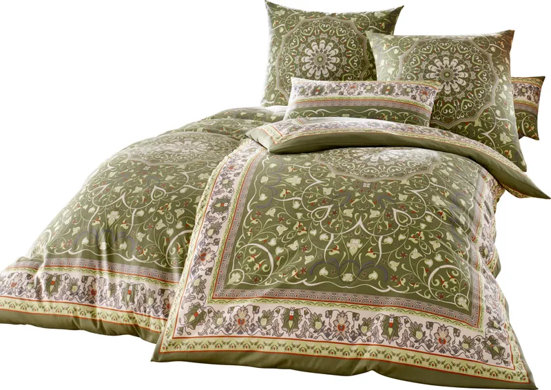 heine home Bettwäsche khaki-bedruckt, Khaki-bedruckt, – Produktbild 3 von 3