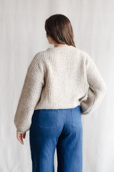 Jyoti - Fair Works Jyoti - Fair Works Baby-Alpaka Strickcardigan Betana, Hellgrau, – Produktbild 2 von 4