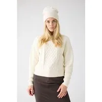 KnowledgeCotton Apparel KnowledgeCotton Apparel Strukturstrick Pullover mit Rundhals aus Bio-Baumwolle ROC/GOTS/Vegan, Weiß (egret), – Produktbild 1 von 1