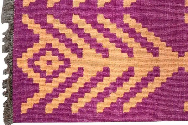 Rugtales Kelim Gashgai „Rugtales“ aus Schurwolle, Violett, – Produktbild 4 von 4