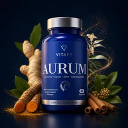 VITAFY AURUM - Goldene Mischung mit Kurkuma, Ingwer, Zimt & Ashwagandha (60 Kapseln) – Produktbild 1 von 1