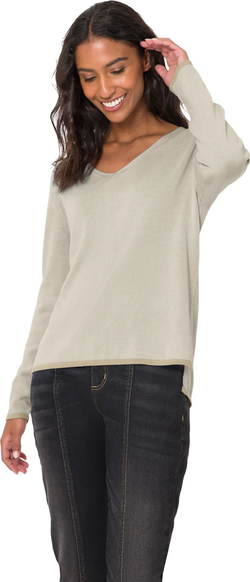heine Feinstrickpullover ecru-sand-gemustert, Ecru-sand-gemustert, – Produktbild 2 von 2
