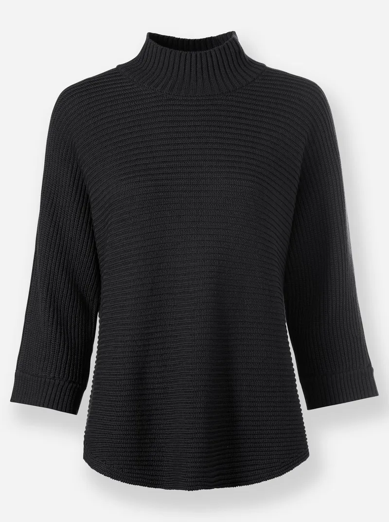heine Stehkragenpullover, Schwarz, – Produktbild 1 von 2
