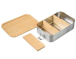 Cameleon Pack Cameleon Pack XL Edelstahl Lunchbox mit Deckel und Trennsteg aus Bambus Holz – Produktbild 1 von 1
