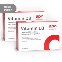 apodiscounter Vitamin D3 Tabletten 1000 I.E. von apodiscounter – Produktbild 1 von 1