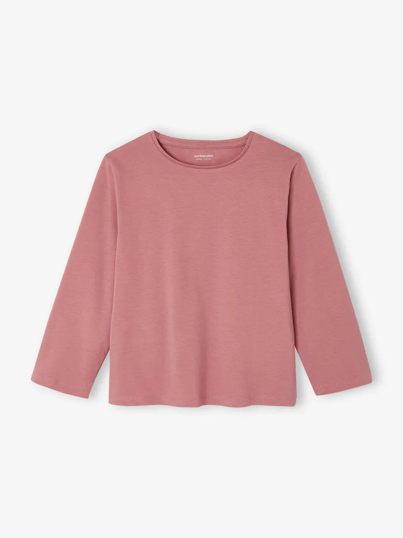 Vertbaudet 3er-Pack Langarmshirts Mädchen mit Print BASIC, Malve, – Produktbild 4 von 4