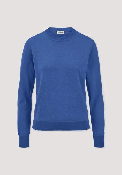 hessnatur hessnatur Pullover Regular aus reiner Bio-Merinowolle, Kobalt, – Produktbild 4 von 4