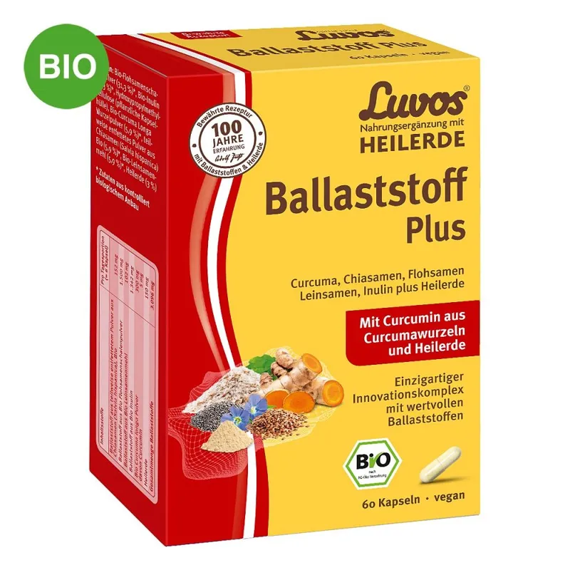 Luvos Luvos Heilerde Bio Ballaststoff Plus Kapseln – Produktbild 1 von 1
