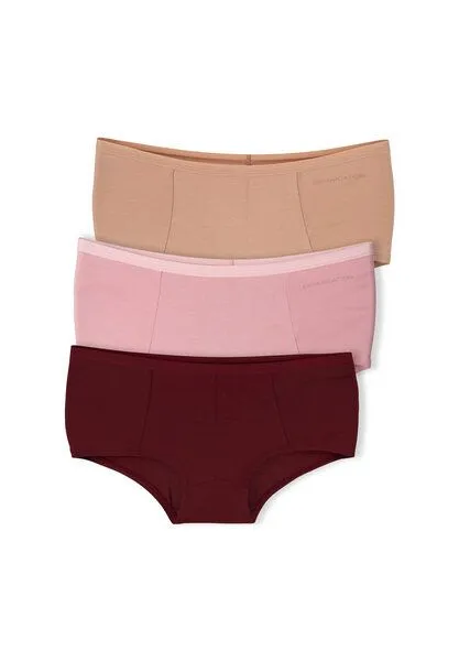 ORGANICATION ORGANICATION BLAIRE | Boyshorts Panty aus Bio-Baumwolle und TENCEL Modal im 3er-Pack, Mix-17, – Produktbild 1 von 4