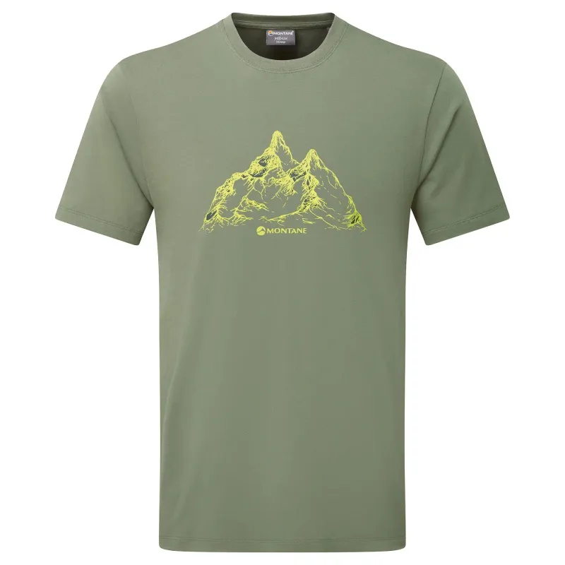 Montane T-Shirt Montane Dual Mountain, Vert, – Produktbild 1 von 1