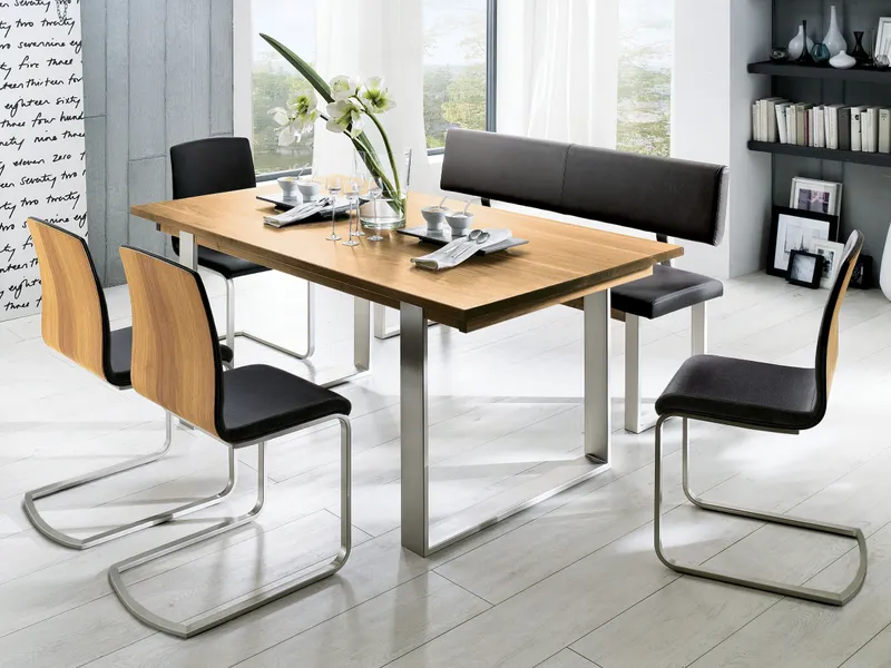 allnatura Tisch Mercedo ohne Auszug 90x140 cm, Kernbuche, – Produktbild 2 von 2