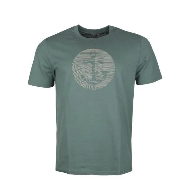 FÄDD FÄDD Herren T-Shirt Rundhals aus Bio-Baumwolle "ANCORA", Buchtgrün (grün), – Produktbild 1 von 3