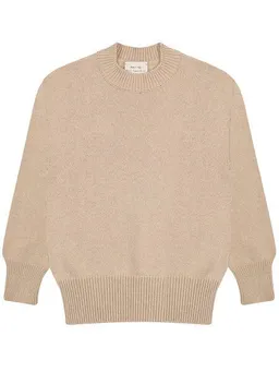 Will's Vegan Shop Will's Vegan Shop Knit mit Rundhalsausschnitt beige stricken Damen – Produktbild 1 von 1
