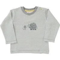 People Wear Organic People Wear Organic Langarmshirt "Elefant", weiß geringelt/bedruckt, 100% Baumwolle (bio) – Produktbild 1 von 1