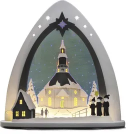 Weigla® Holzkunst Weigla® Holzkunst Moderne LED Lichterspitze Schwibbogen "Seiffener Kirche" traumhaft aus dem Erzgebirge – Produktbild 1 von 1
