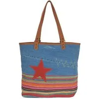 Sunsa Sunsa Schultertasche Nachhaltige Jeans Shopper große Handtasche Damen Jeanstasche – Produktbild 1 von 1
