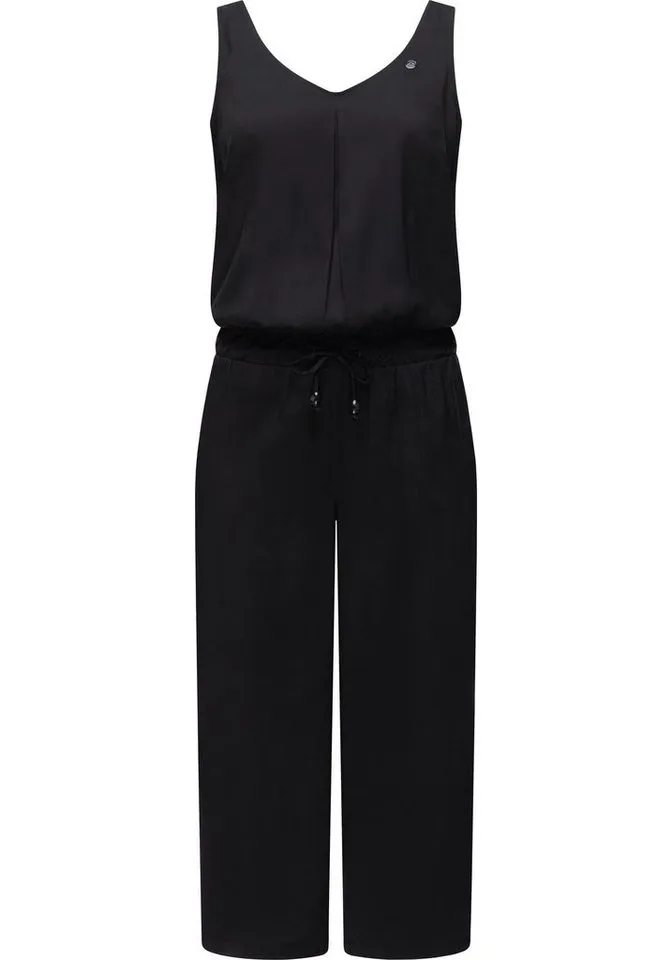 ragwear ragwear Jumpsuit Suky schicker, langer Damen Overall mit Tunnelzug, Schwarz, – Produktbild 1 von 2