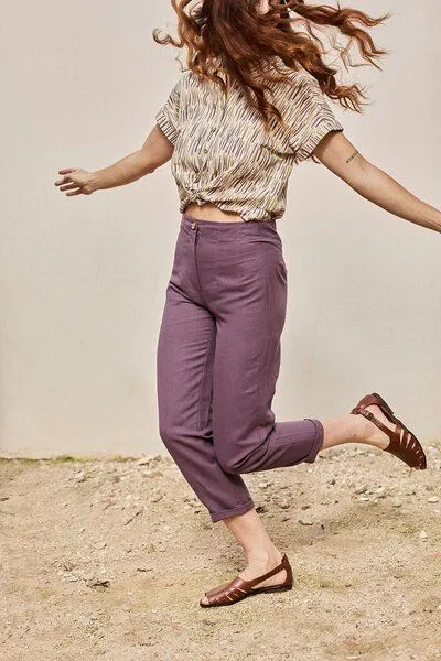 TIRALAHILACHA TIRALAHILACHA Pantalón Faren Pants, Lila, – Produktbild 4 von 4