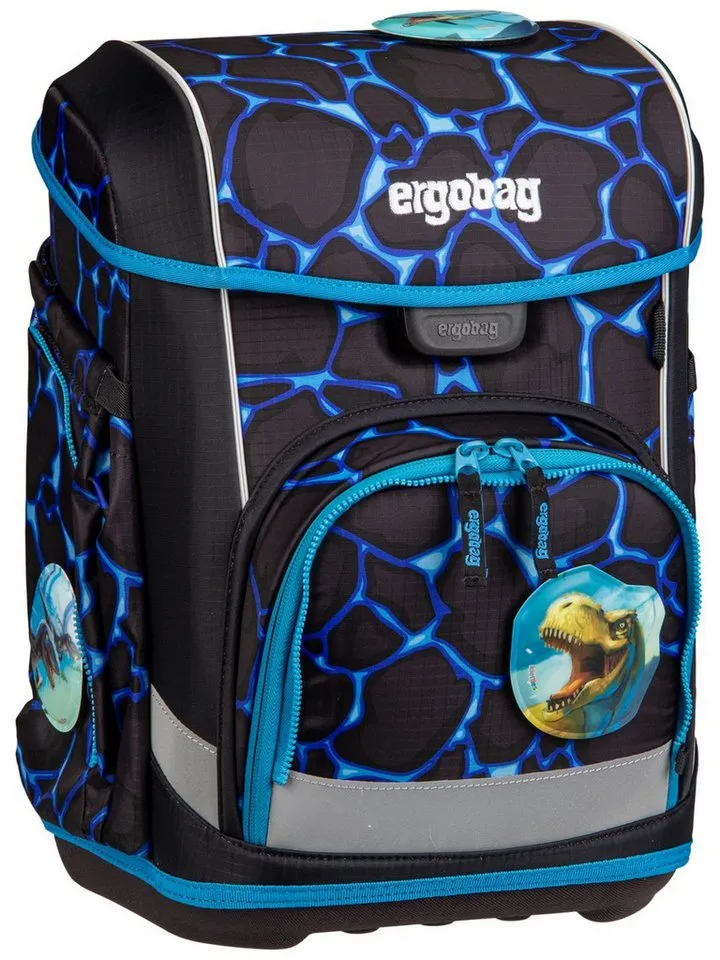 Ergobag Ergobag Schulranzen Schulranzen-Set CUBO LIGHT Bärassic Garden 5-teilig (5-teilig), Superleicht, Hugging-Rückensystem, für kleine/schmale Kinder, Blau, – Produktbild 4 von 8
