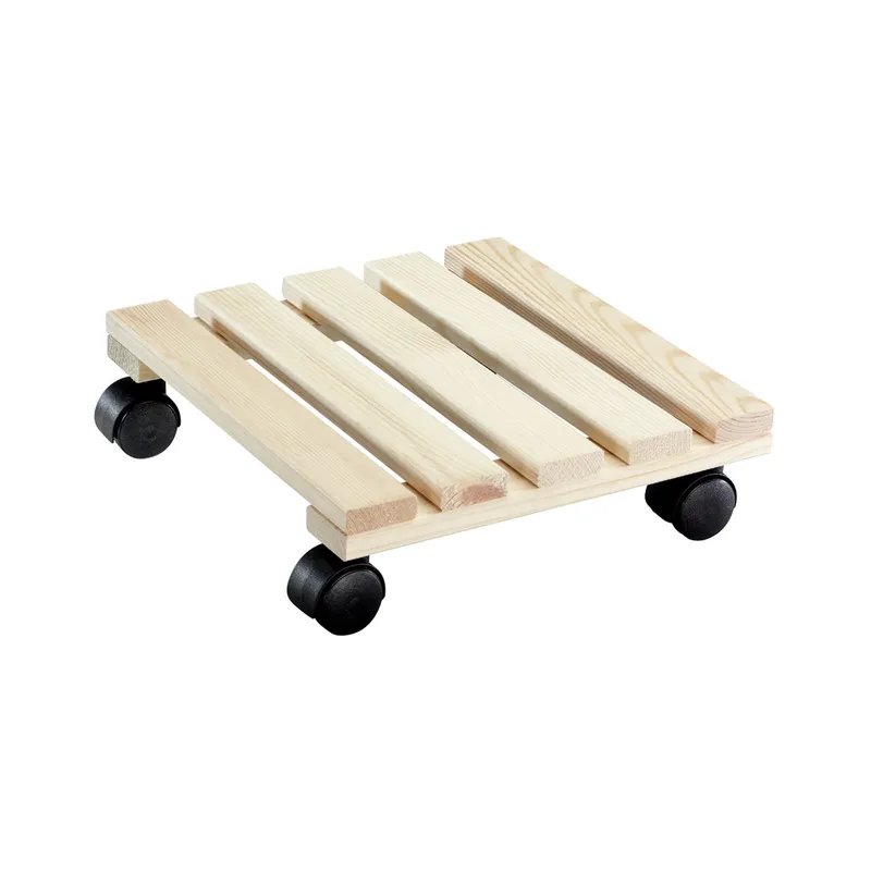 Wagner Wagner Pflanzenroller Paletti mit schwarzen Doppelrollen, ca. 30x30 cm, Beige, – Produktbild 1 von 1