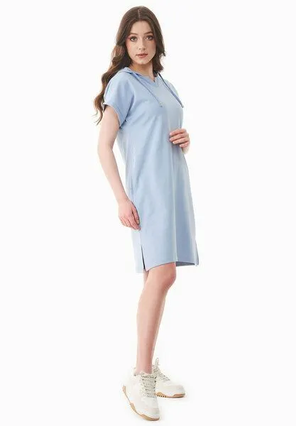 ORGANICATION ORGANICATION Kleid aus Bio-Baumwolle, Ice blue, – Produktbild 2 von 4