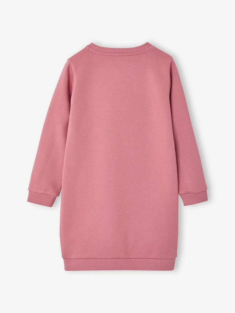 Vertbaudet Mädchen Sweatkleid BASIC, Malve, – Produktbild 4 von 4