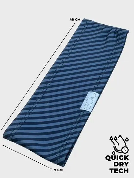 nice to meet me nice to meet me Stirnband zum Laufen & Sport – schnelltrocknendes Schweißband aus ECONYL® regeneriertem Nylon, Stripes, – Produktbild 3 von 4