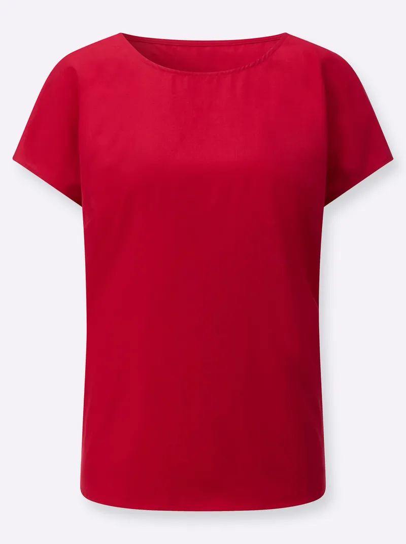 Witt Baumwollbluse rot, Rot, – Produktbild 2 von 2
