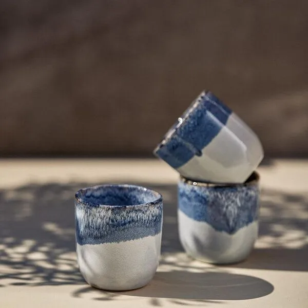 onomao onomao Becher - Traditionell, Graublau dipped, – Produktbild 2 von 4