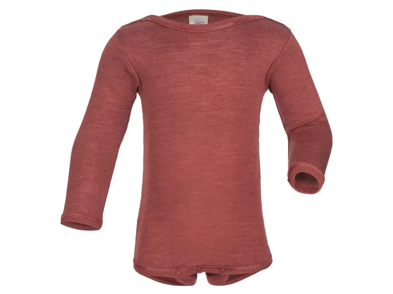 Engel natur Engel Natur Baby Body Langarm Wolle Seide kupfer Gr. 98/104, Rot, – Produktbild 1 von 2
