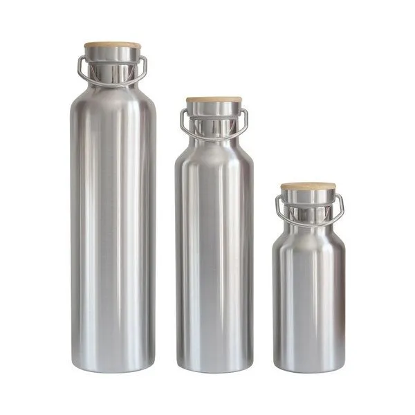 pandoo pandoo Wiederverwendbare Edelstahl Trinkflasche | mit oder ohne Isolierung – Produktbild 5 von 8