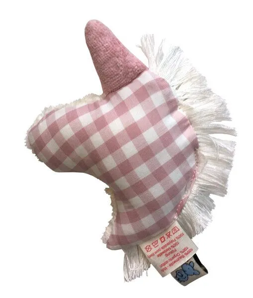Pat und Patty Pat und Patty Kuscheltier Greifling mit Rassel "Einhorn" Kopf , 100 % Baumwolle-kbA – Produktbild 6 von 6