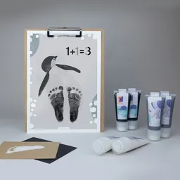 KINDACUTE KINDACUTE Pinguin Prints | Babyposter für Fußabdrücke – Produktbild 1 von 1