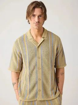 Knowledge Cotton Apparel Knowledge Cotton Apparel Striped Knitted Shirt – Produktbild 1 von 1