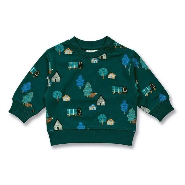 Sense Organics Sense Organics Baby Sweatshirt, Modell SIAM, Waldleben-druck, – Produktbild 1 von 4